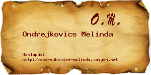 Ondrejkovics Melinda névjegykártya