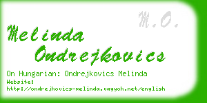 melinda ondrejkovics business card